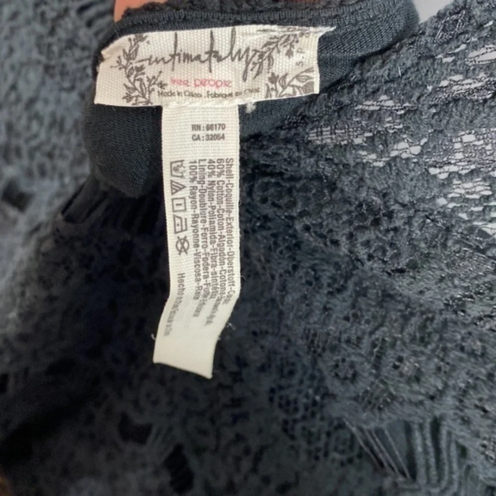 Intimately Free People Day Dream Black lace dress T9